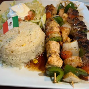 Chicken &amp; Beef Hibachi Skewers