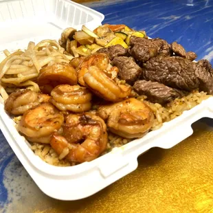 a tray of food