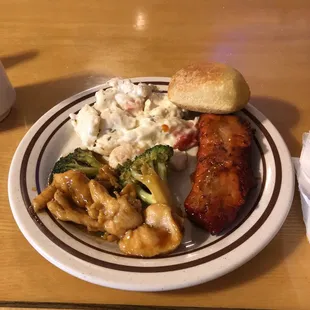 a plate of food on a table
