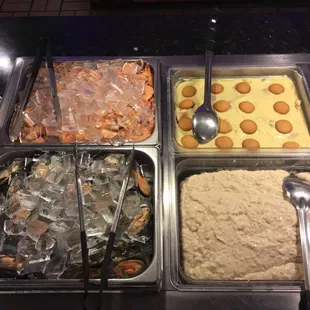 a variety of food items