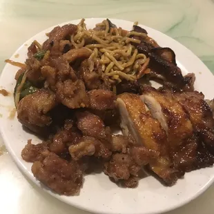 The BBQ chicken is way too fatty.