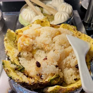 Pineapple sticky rice