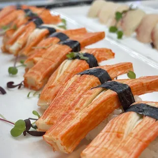  a variety of sushi rolls