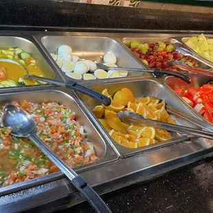 a variety of food items