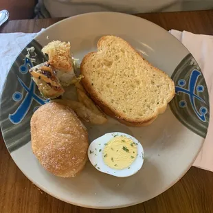 a plate of food on a table