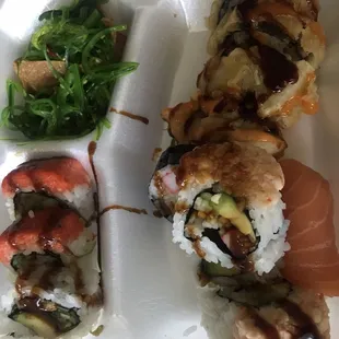 Sushi from buffet