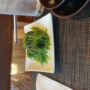 Seeweed salad and House Soup