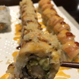Close up of crunchy shrimp