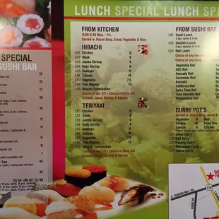 Their lunch menu