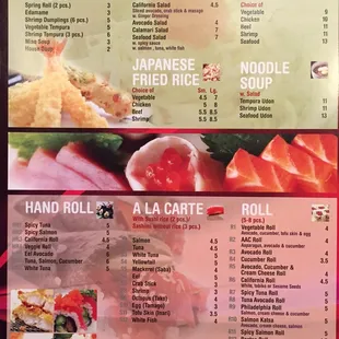 Lots of variety on their menu