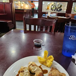 a plate of food on a table