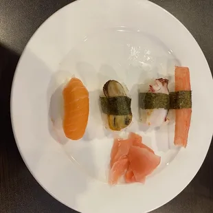 a plate of sushi