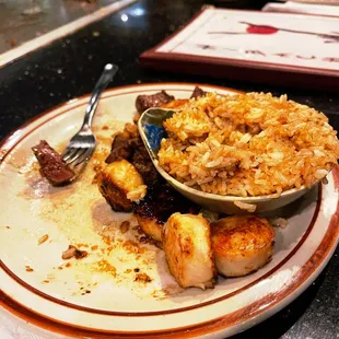 a plate of food on a table