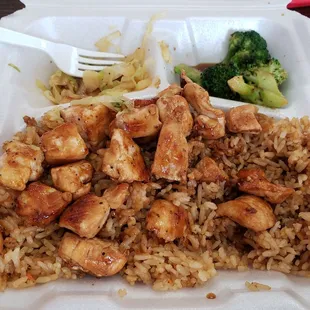 Hibachi Chicken.  Partially eaten. Very good!