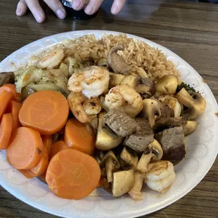 H5. Beef and Shrimp Hibachi Combo