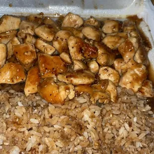 Hibachi chicken with fried rice