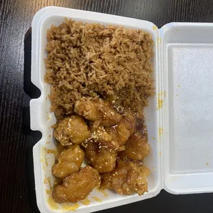 Sesame Chicken &amp; Fried Rice