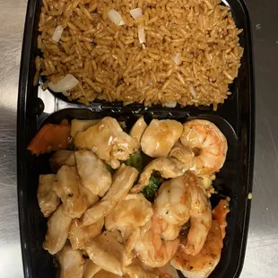 Hibachi chicken &amp; shrimp
