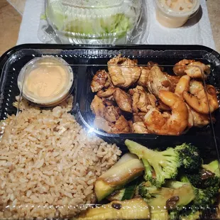 Chicken &amp; shrimp hibachi dinner