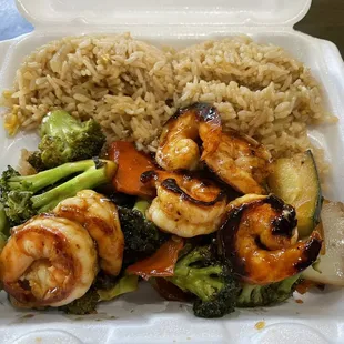 Hibachi Shrimp- 7.95 includes drink