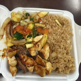 hibachi chicken &amp; steak