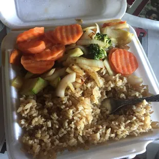 Veggie hibachi to-go