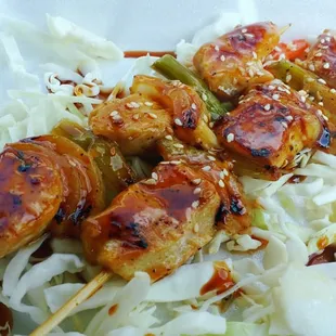 a close up of a plate of food