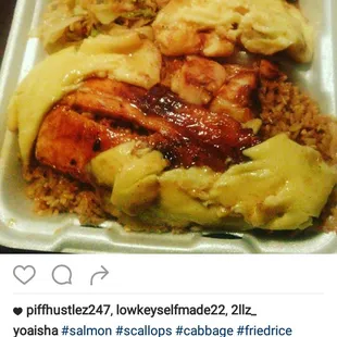 Salmon with egg yolk sauce