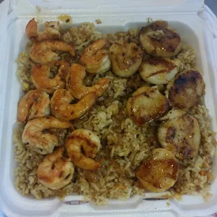 Shrimp fried rice side order Scallops