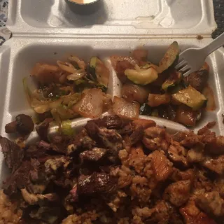 Hibachi steak and chicken