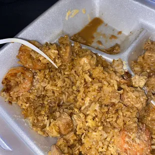 a close up of a tray of food
