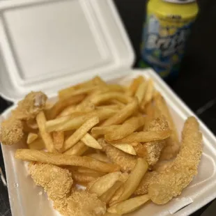Kids chicken and fries