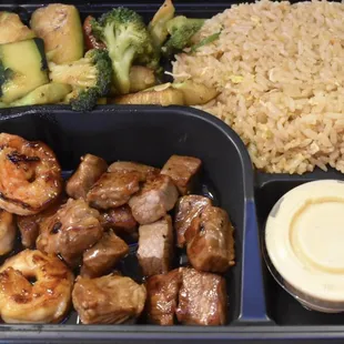 Hibachi Shrimp and Steak. Always fresh ingredients!