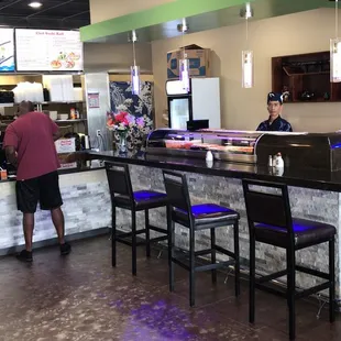 customers at the counter