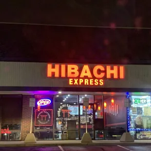 hibachi express at night
