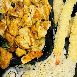Hibachi chicken bento box