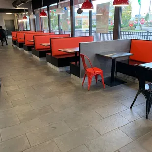 Metal tables with Bench Seating