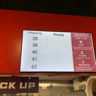 Preparing vs Ready Pick Up sign