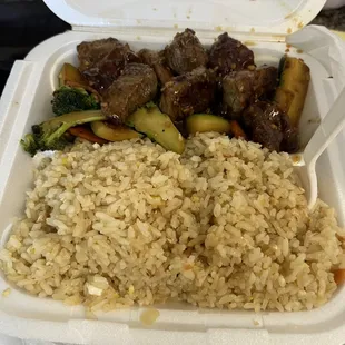 Steak hibachi lunch special