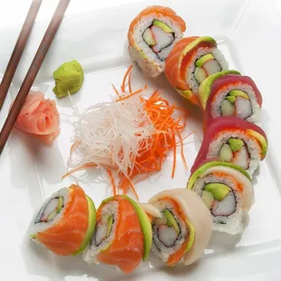 a variety of sushi