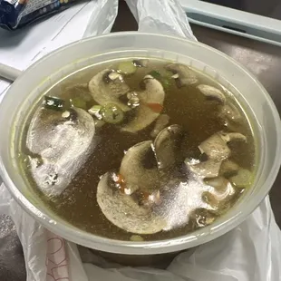 Clear soup! I added sriracha for a kick. It&apos;s delicious