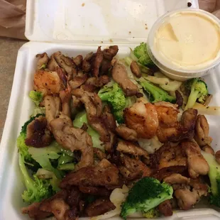 Hibachi chicken and shrimp