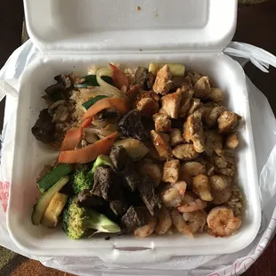 Chicken, Steak, and Shrimp Hibachi