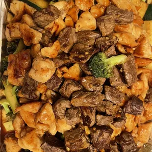 Party tray - hibachi 1/2 chicken, 1/2 steak