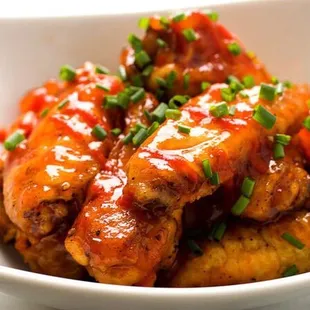 Honey chicken wings are unique to Asia