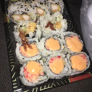 Sushi lunch - two rolls for $6.95 plus a beverage