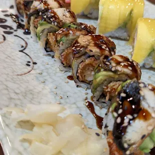 My favorite roll was the Dancing Eel, so rich and textured!