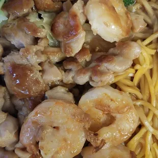 Chicken &amp; Shrimp Teriyaki with noodles
