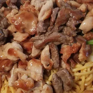 Chicken &amp; Beef Teriyaki with noodles