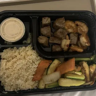 Steak and shrimp hibachi